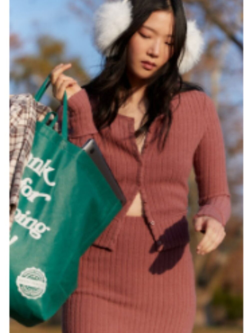 UO Out From Under BouncePlush Ribbed Cardigan Cozy Soft Y2K Lounge Aesthetic